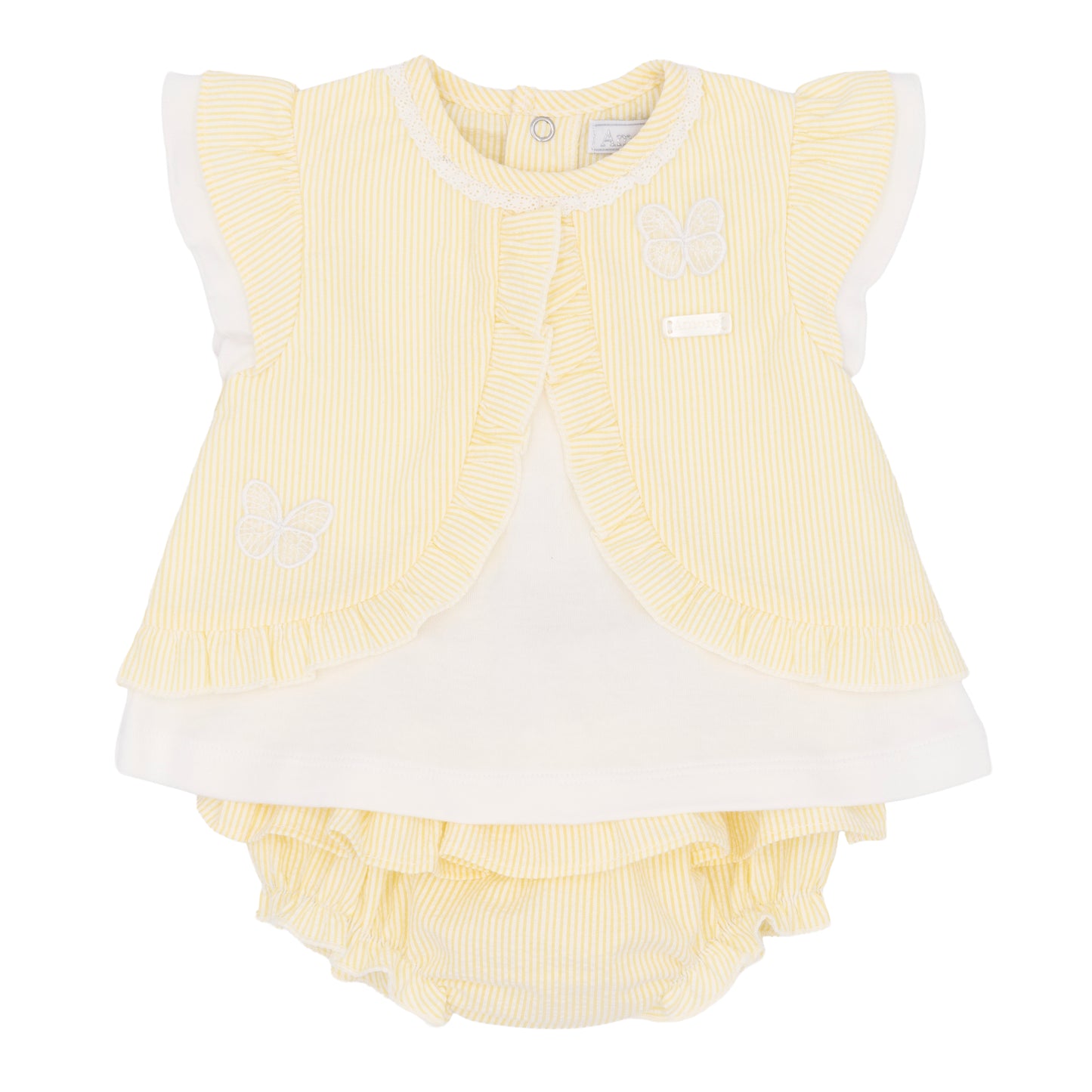 AMORE- Butterfly gingham dress and pant ( 0075)
