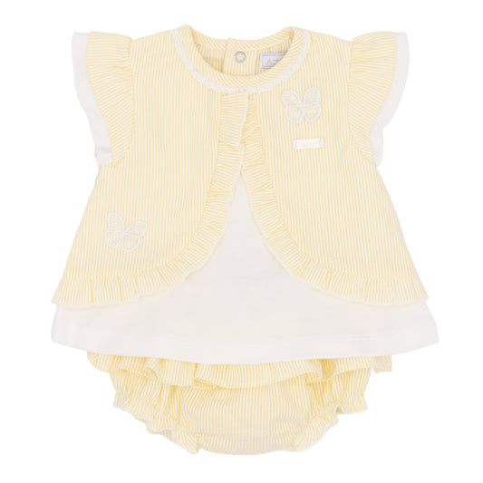AMORE- Butterfly gingham dress and pant ( 0075)