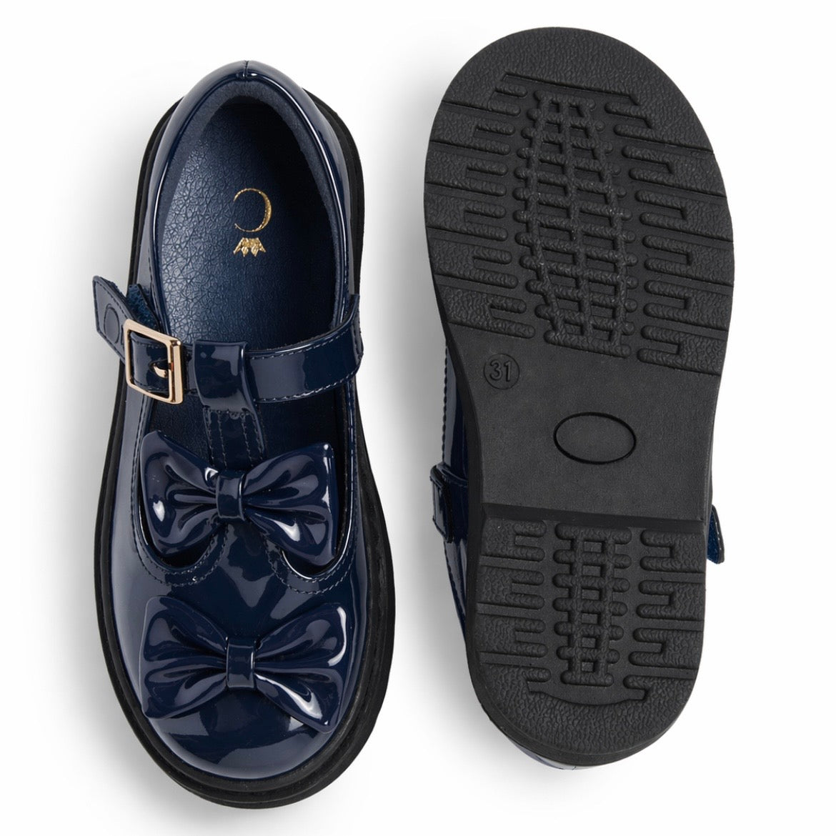 CARAMELO- Double bow buckle shoe