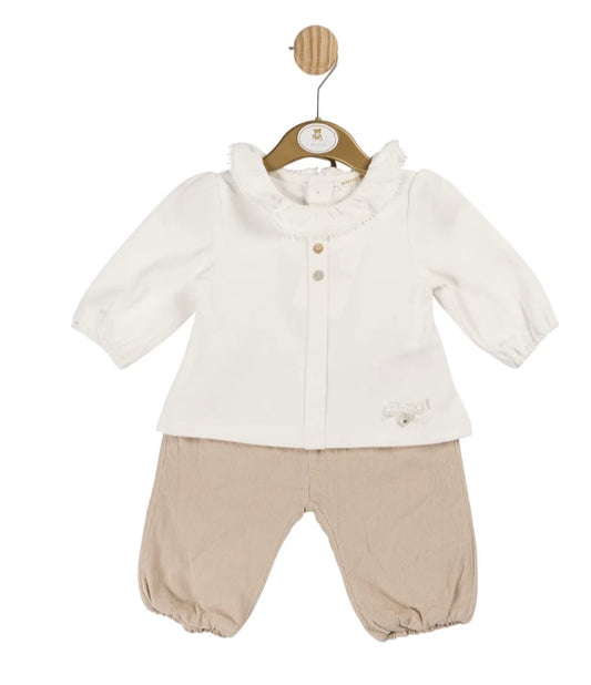 MINTINI- Cord trouser set ( Beige)