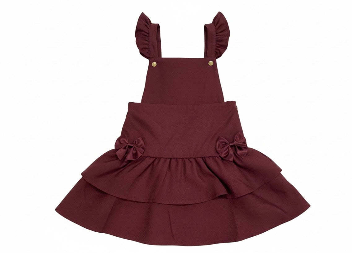 CARAMELO-RaRa pinafore ( Maroon)
