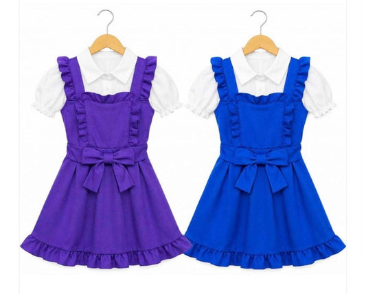 Little Miss Maddie-Pinafore and shirt set