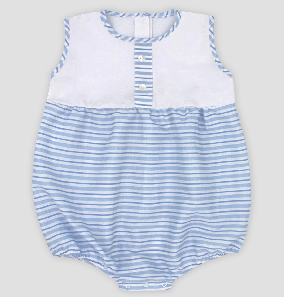 RAPIFE- Stripe Romper ( Sky)