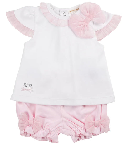 MINTINI- MB6404- Tulle bow bloomer set