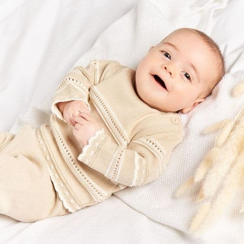 DANDELION- Knit trouser set ( Beige)