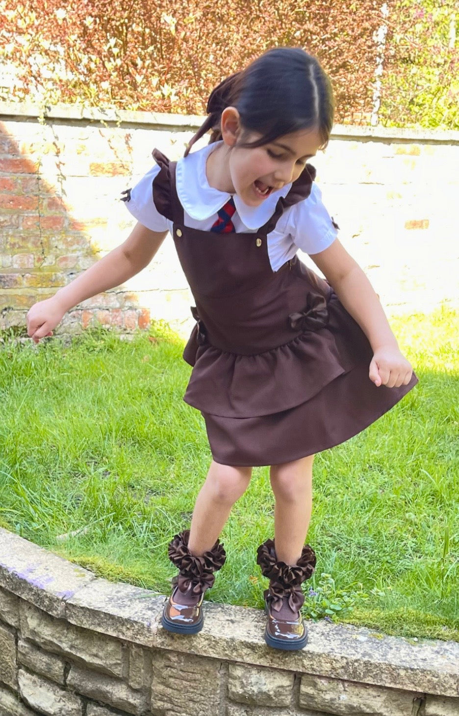 CARAMELO-Rara pinafore (BROWN)