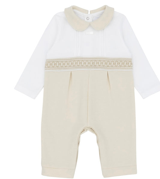 AMORE- Boys smock collar romper (0004)