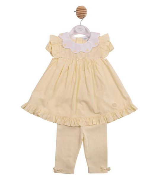 MINTINI- Scallop collar dress and legging set( MB7042))