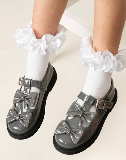 CARAMELO- Double bow buckle shoe