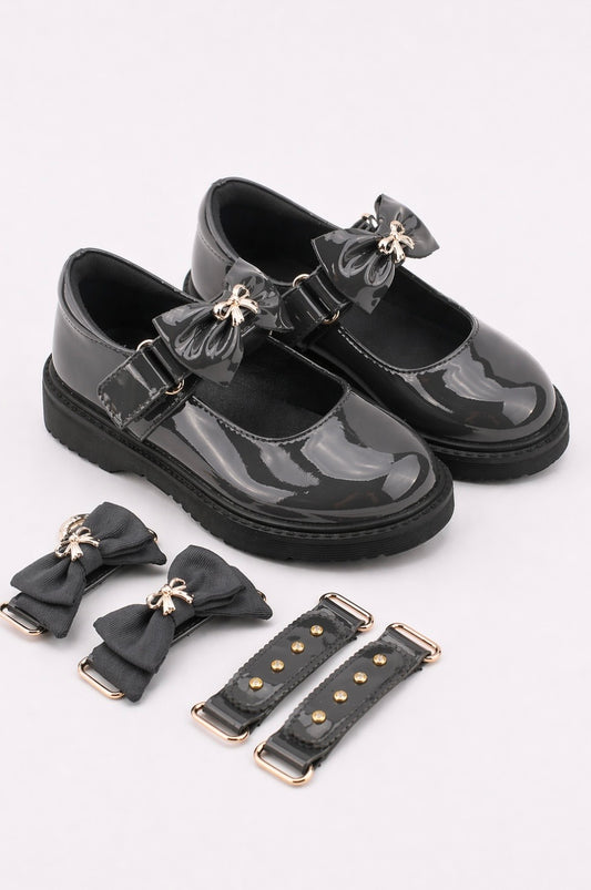 CARAMELO- Interchangeable strap school shoe