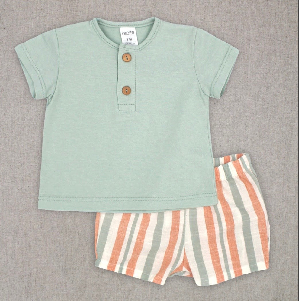 RAPIFE- Boys stripe short set
