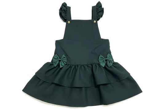 CARAMELO-Rara pinafore ( Bottle Green)