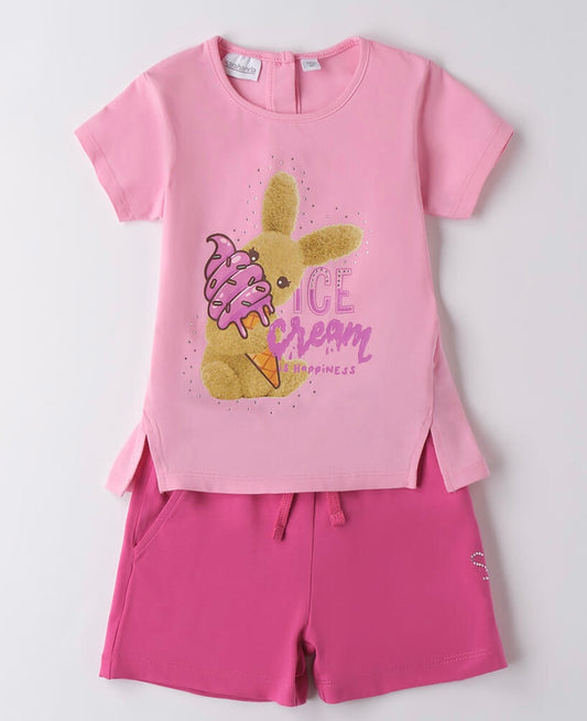 MINIBANDA- Ice cream short set