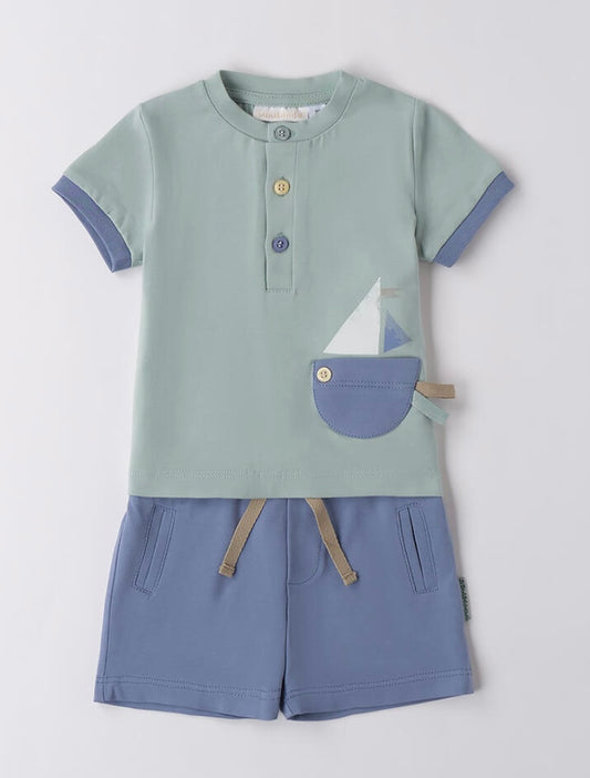 MINIBANDA- Boat short set