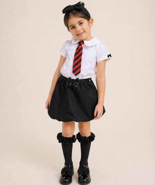 CARAMELO- Bubble hem skirt