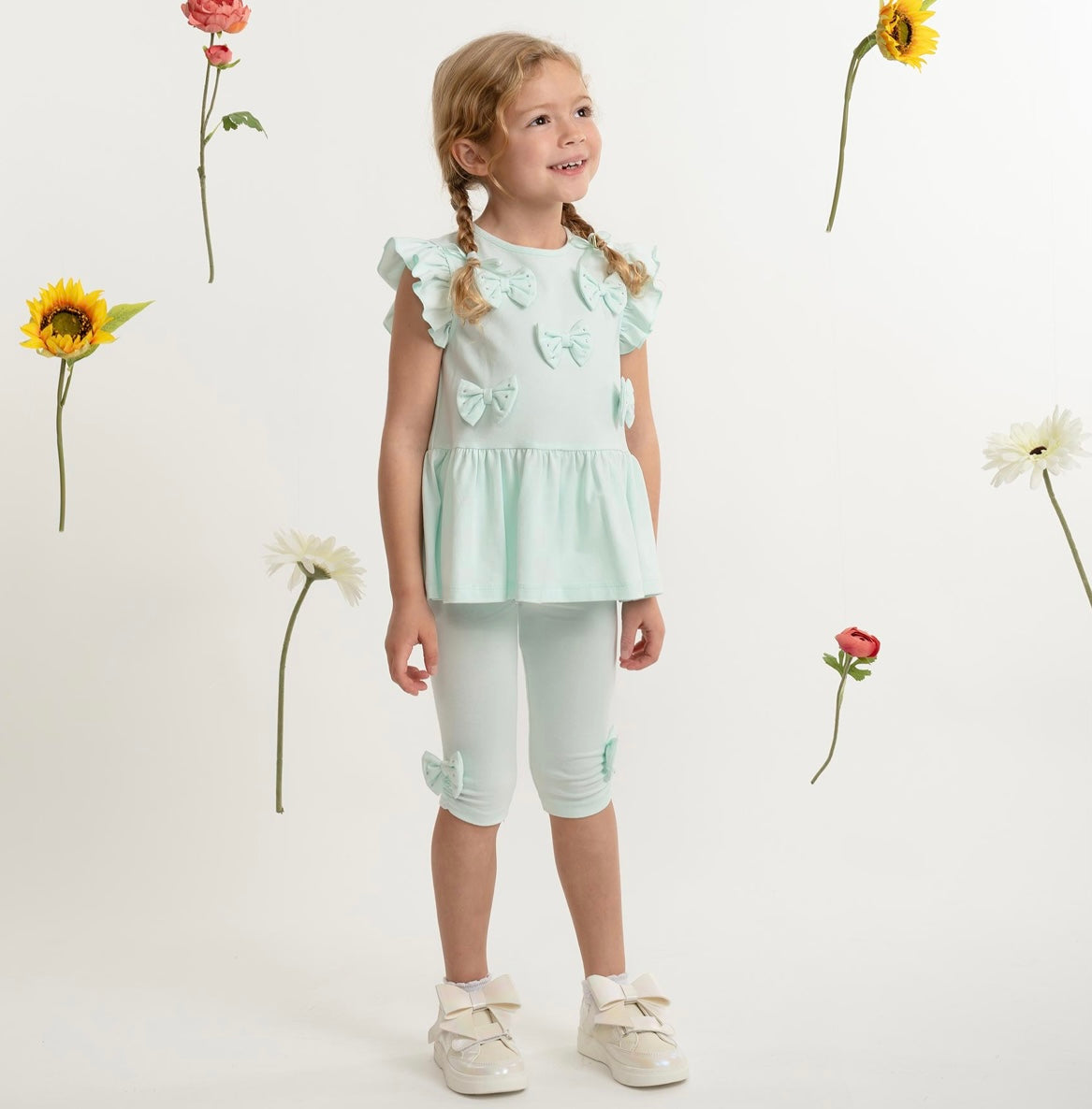 CARAMELO- Bow legging set ( 0398239) MINT