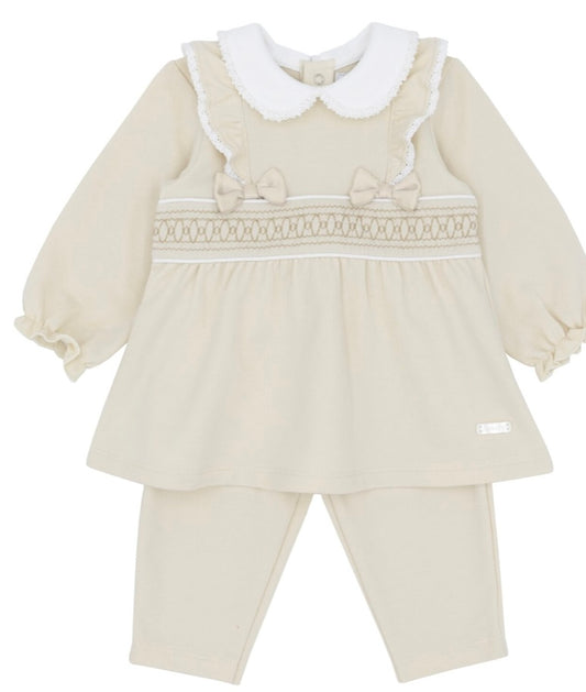 AMORE- Smocked bow legging set