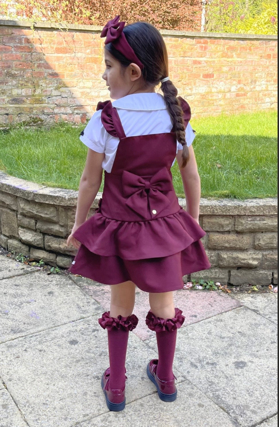 CARAMELO-RaRa pinafore ( Maroon)