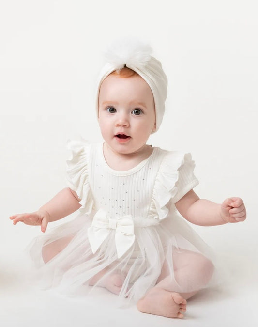 CARAMELO- Tulle baby dress ( ivory)