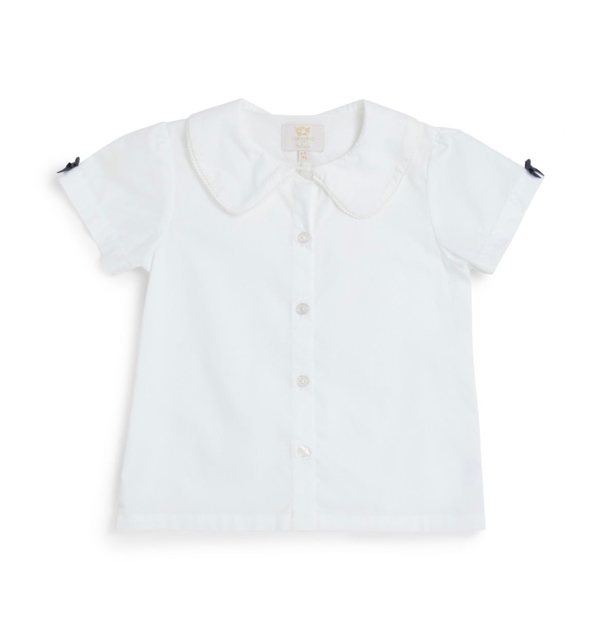 CARAMELO-School shirt with satin bow