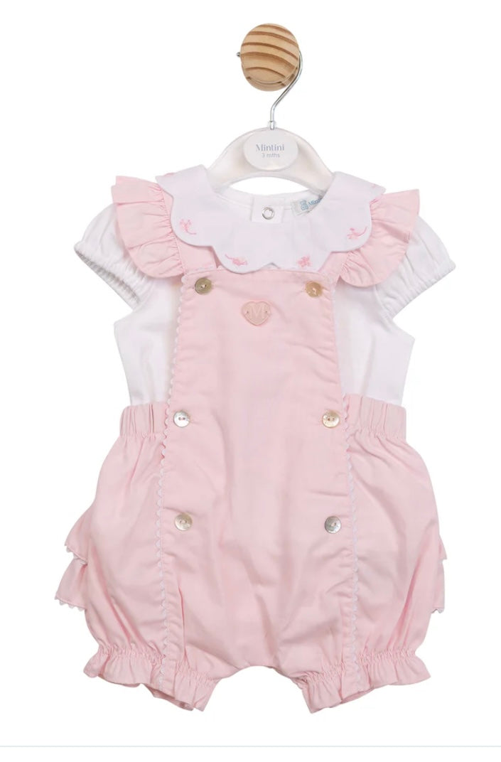 MINTINI- Frill bib dungaree set ( MB7031)