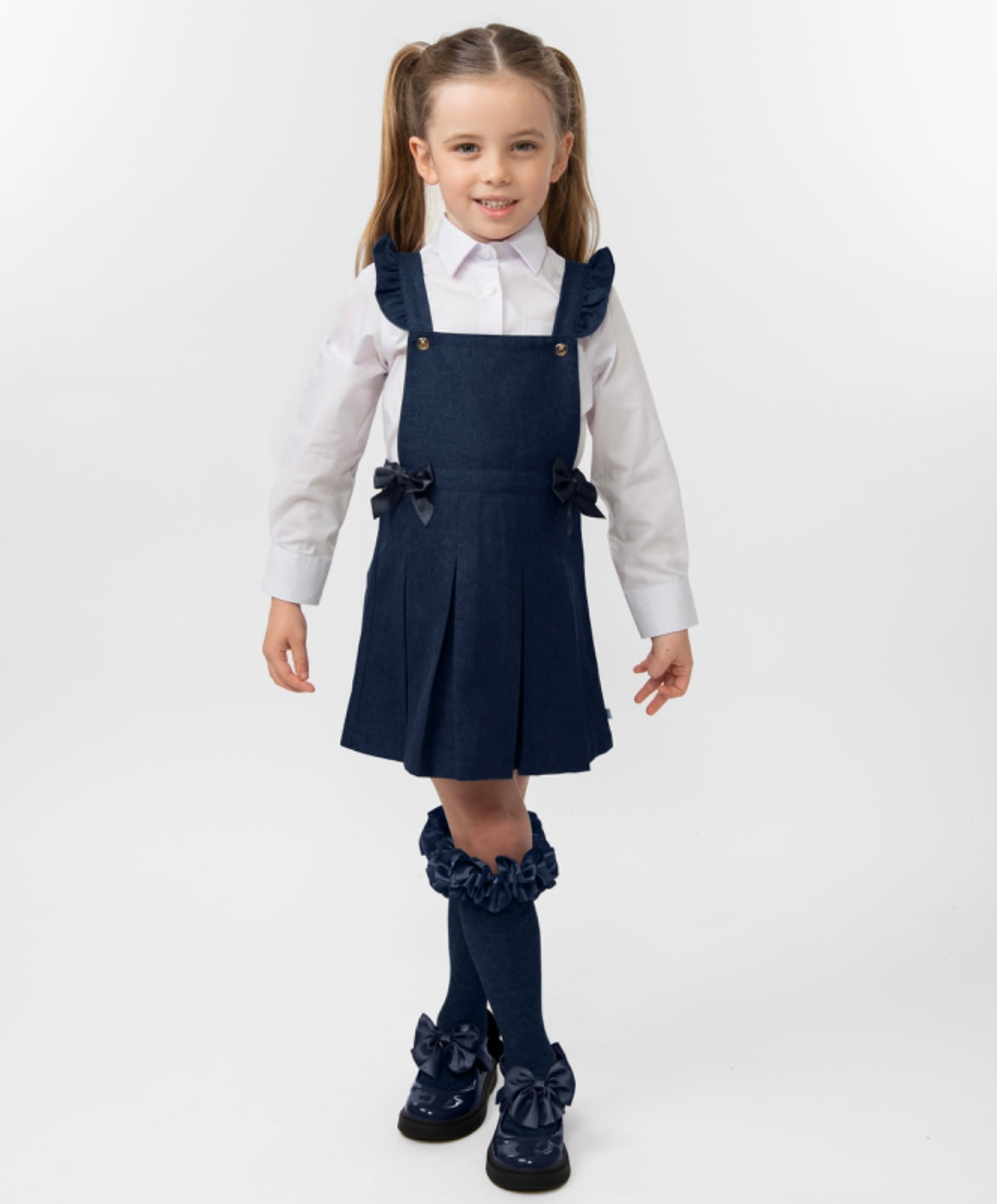 CARAMELO- Slim fit school pinafore (NAVY) 24